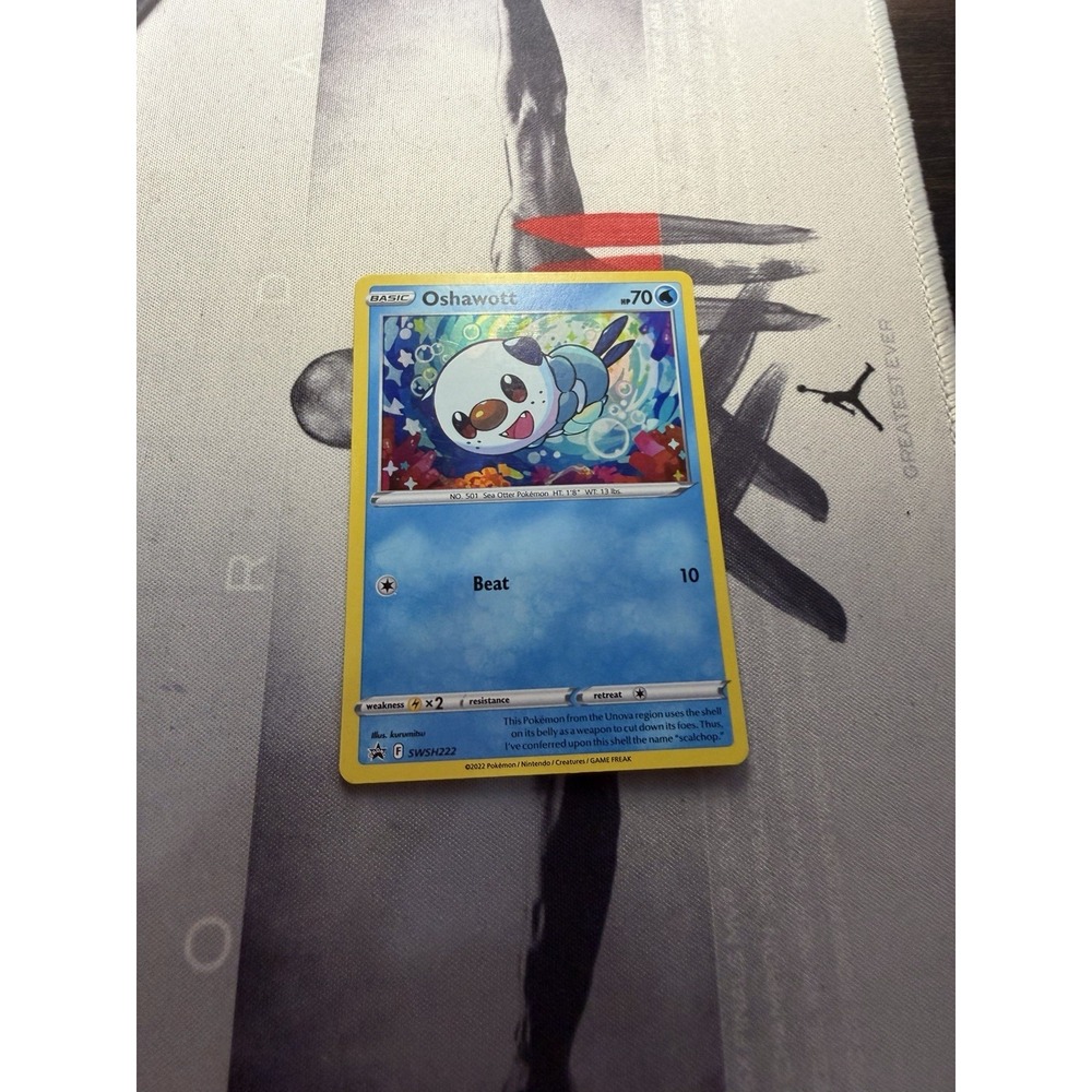 Pokemon Oshawott SWSH222 Black Star Promo Holo Sword & Shield Card